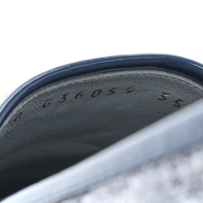 Chanel Fabric Patent Calfskin CC Espadrilles 35 Blue 8 of 8