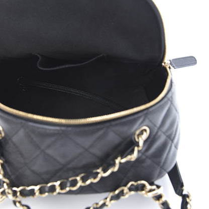Chanel Caviar Quilted Medium Zip Around Backpack Black 4 of 10