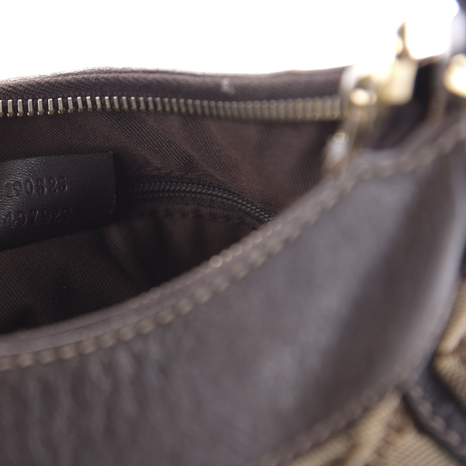Gucci Monogram Medium D Gold Ring Hobo Dark Brown 9 of 11