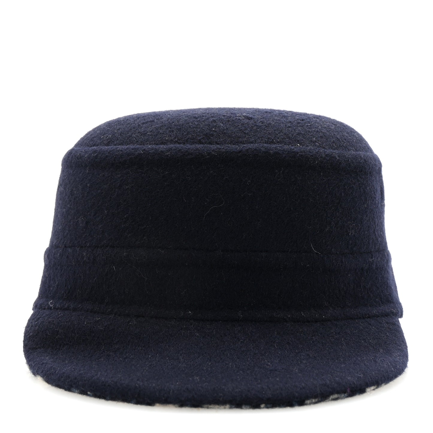 Wool Oblique Reversible Chic Military Cap 58 Blue