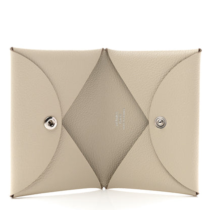 Hermes Evercolor Calvi Card Case Nata 5 of 7