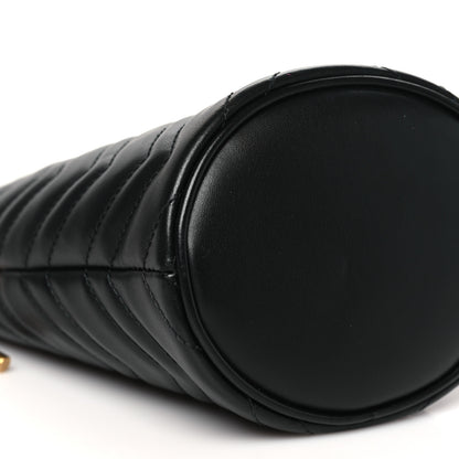 Gucci Calfskin Matelasse Mini GG Marmont 2.0 Bucket Bag Black 8 of 10