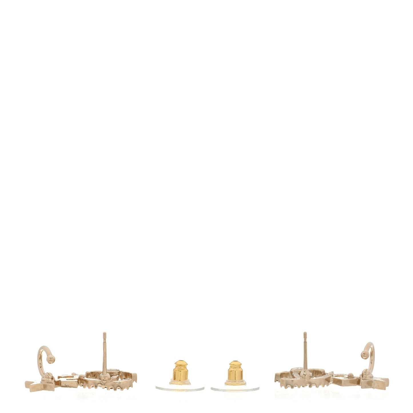 Crystal Star 5 CC Earrings Gold