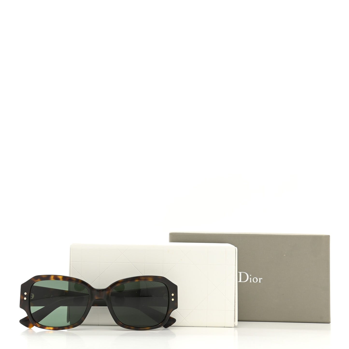 Acetate Cannage Lady Dior Studs 5 Sunglasses Havana