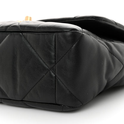 Chanel Lambskin Quilted Large Chanel 19 Flap Black 10 of 11
