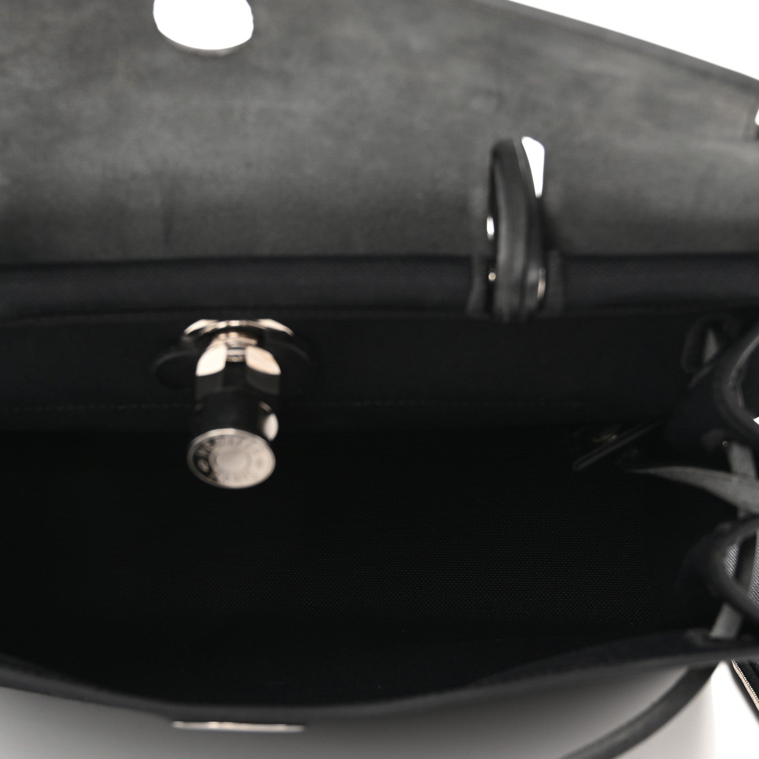 Hermes Military Toile Vache Hunter Herbag Zip PM 31 Black 5 of 10