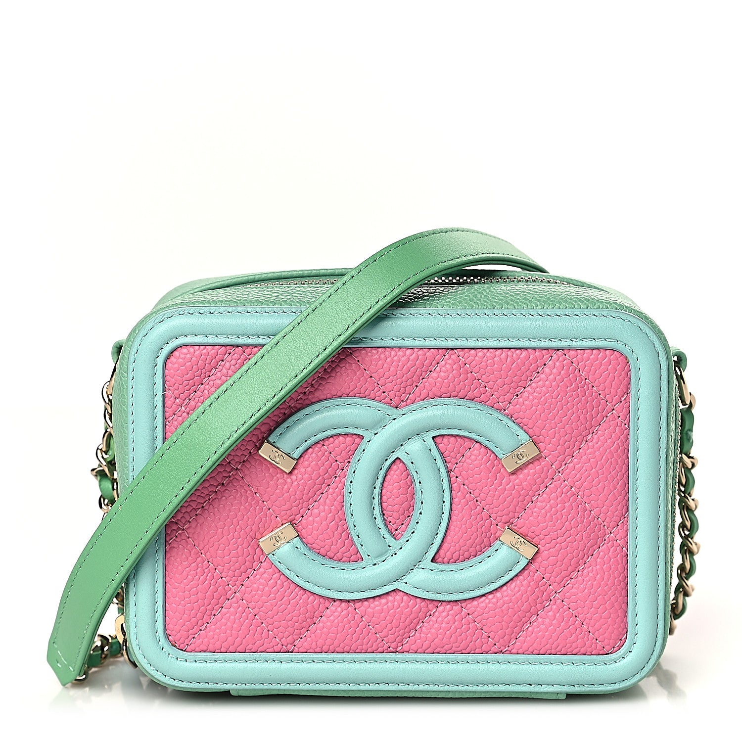 Chanel Caviar Quilted Small CC Filigree Vanity Case Multicolor 1 of 9