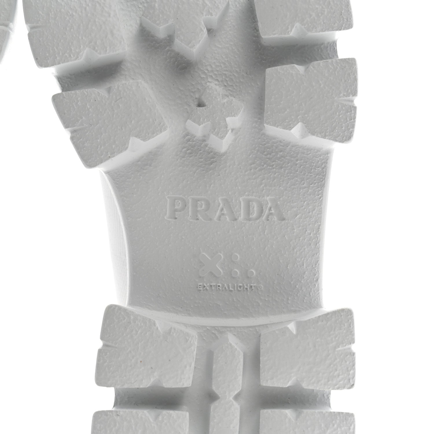 Prada Knit Rubber Triangle Logo Monolith 55mm Ankle Boots 38 Bianco 7 of 9
