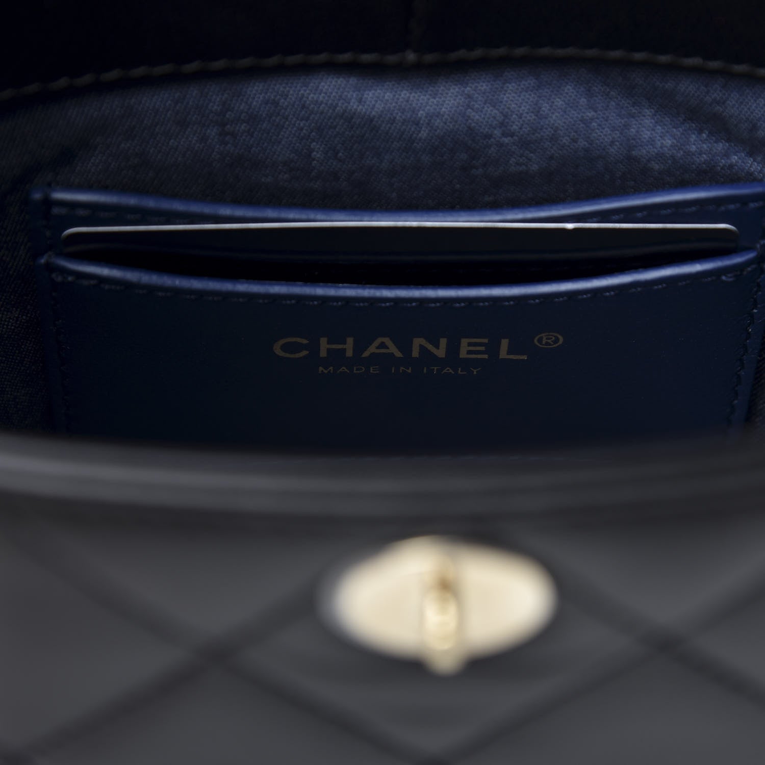 Chanel Lambskin Resin Elegant Chain Vanity Case Black 6 of 10
