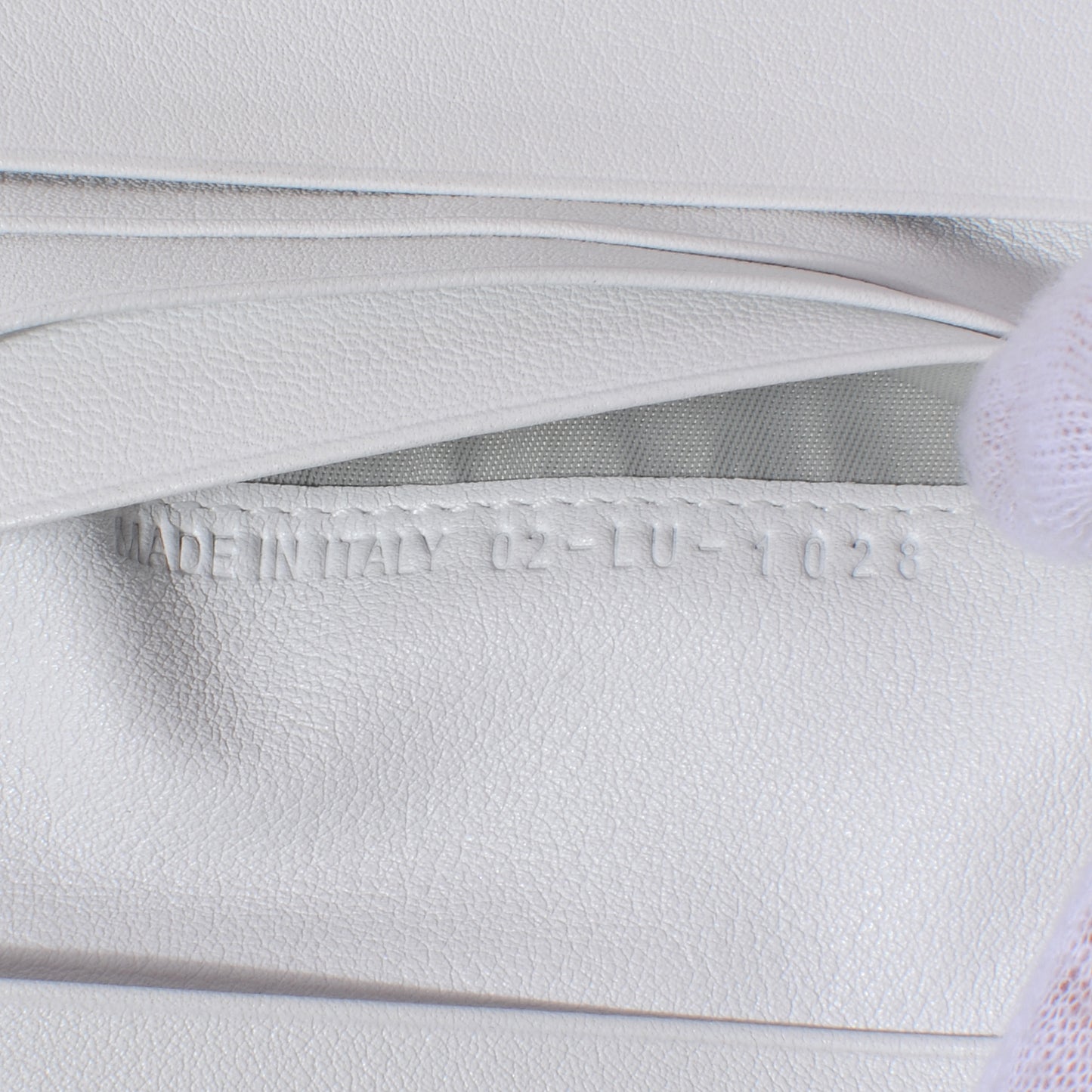 Leather Compact Wallet White