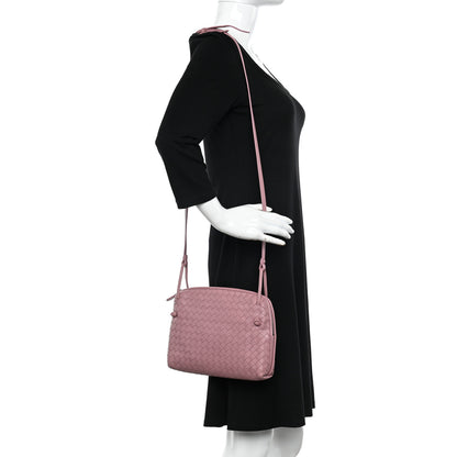 Bottega Veneta Nappa Intrecciato Nodini Crossbody Messenger Rose Pink 2 of 12