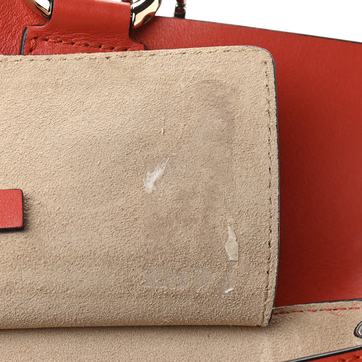 Suede Calfskin Mini Faye Shoulder Bag Earthy Red