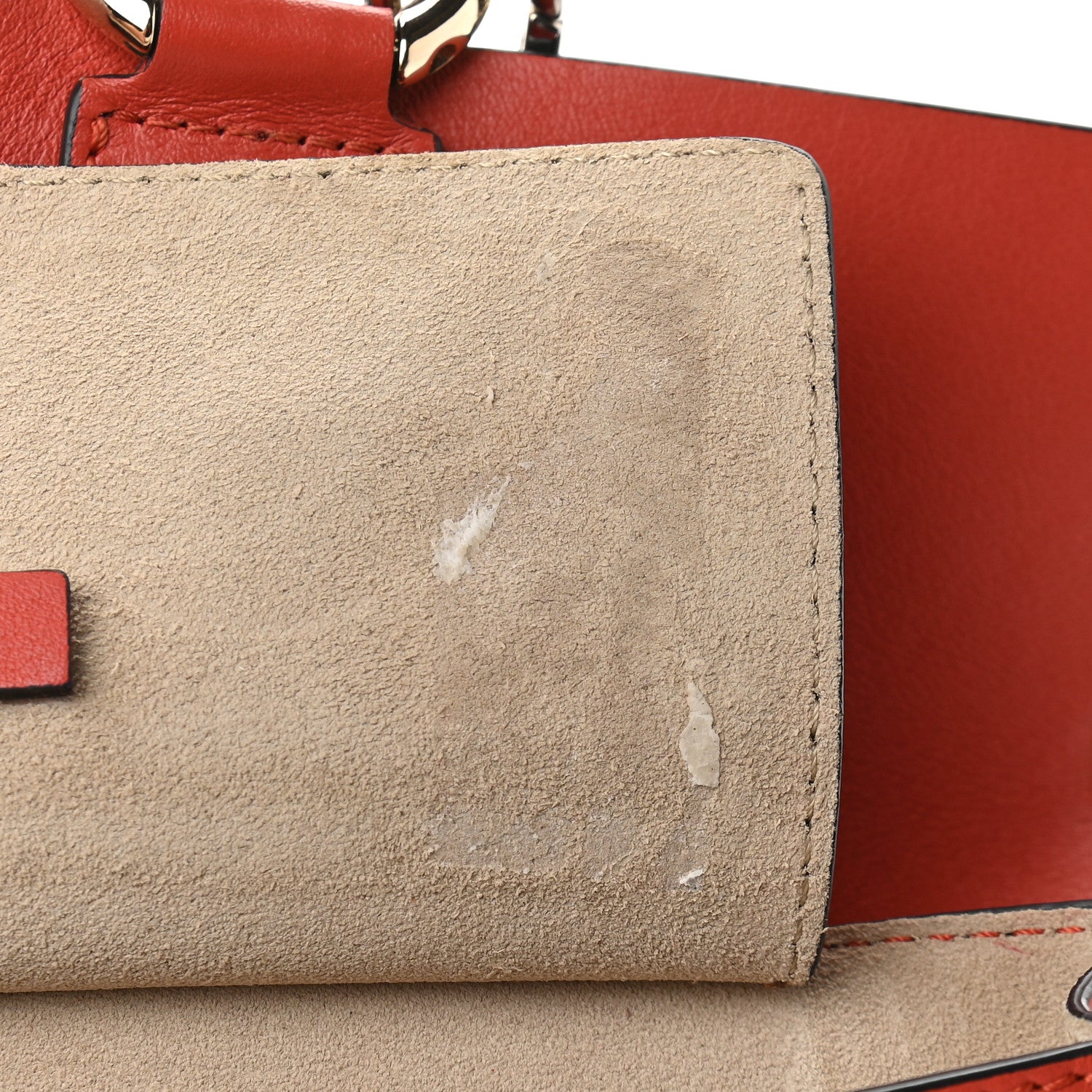 Chloe Suede Calfskin Mini Faye Shoulder Bag Earthy Red 9 of 9