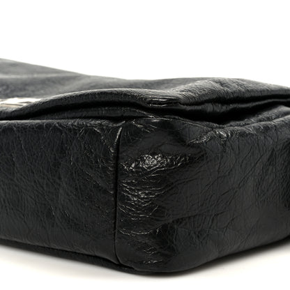 Balenciaga Arena Calfskin Small Monaco Flap Bag Black 9 of 10