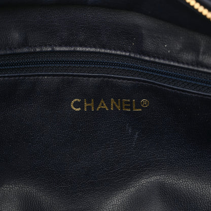 Chanel Lambskin Quilted Shoulder Bag Navy 6 of 11