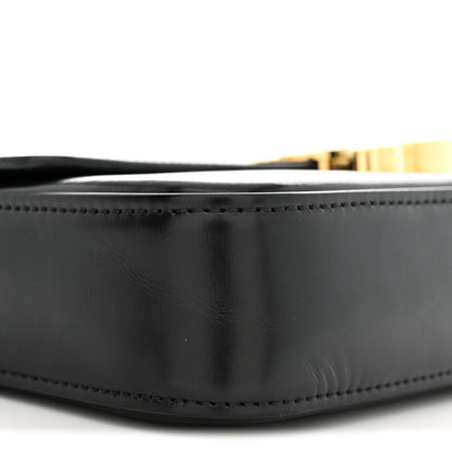 Celine Shiny Calfskin Triomphe Shoulder Bag Black 9 of 10