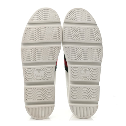 Gucci Calfskin Web Bee Embroidered Womens Ace Platform Sneakers 36.5 White 4 of 4