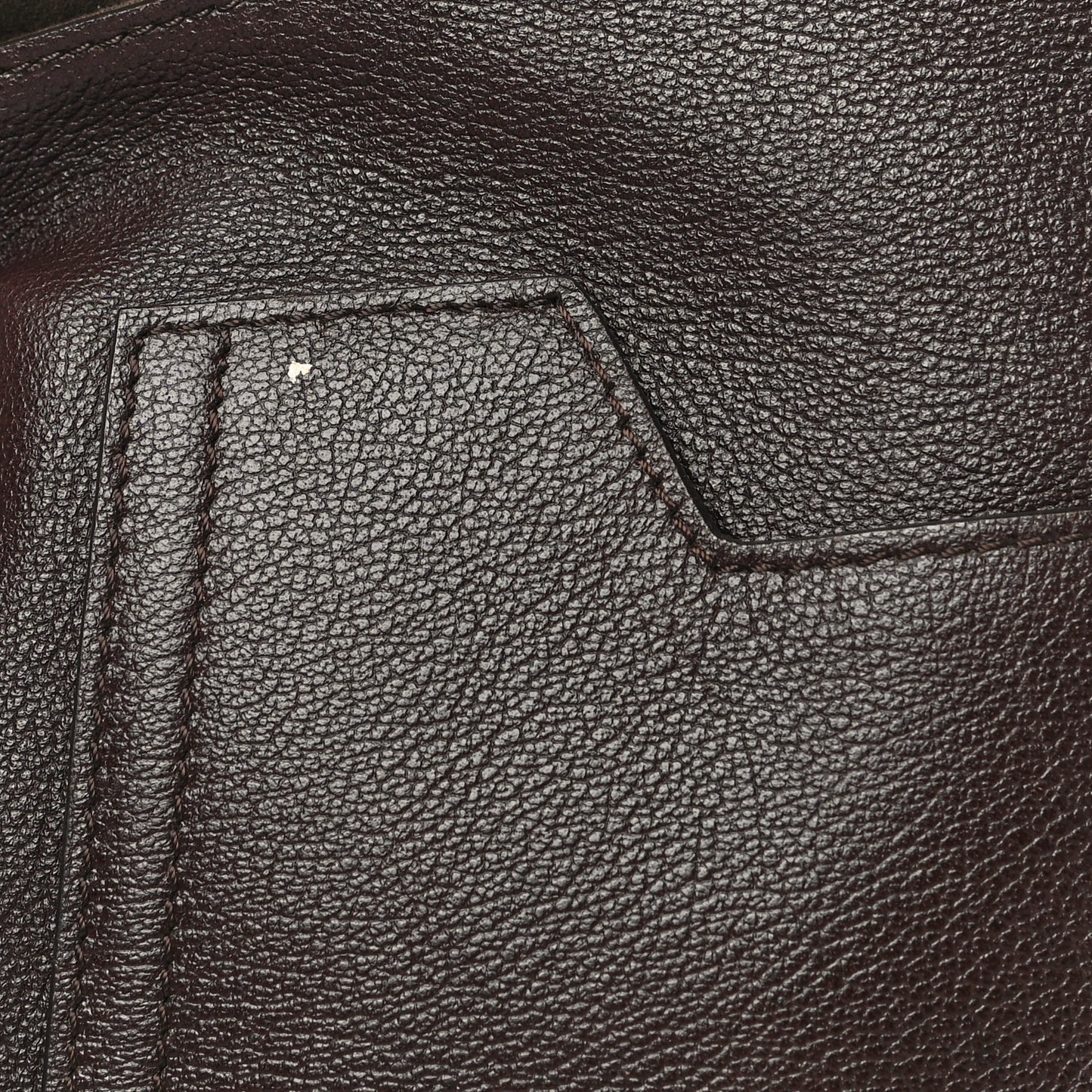 Pebbled Calfskin Large Jennifer Dark Brown