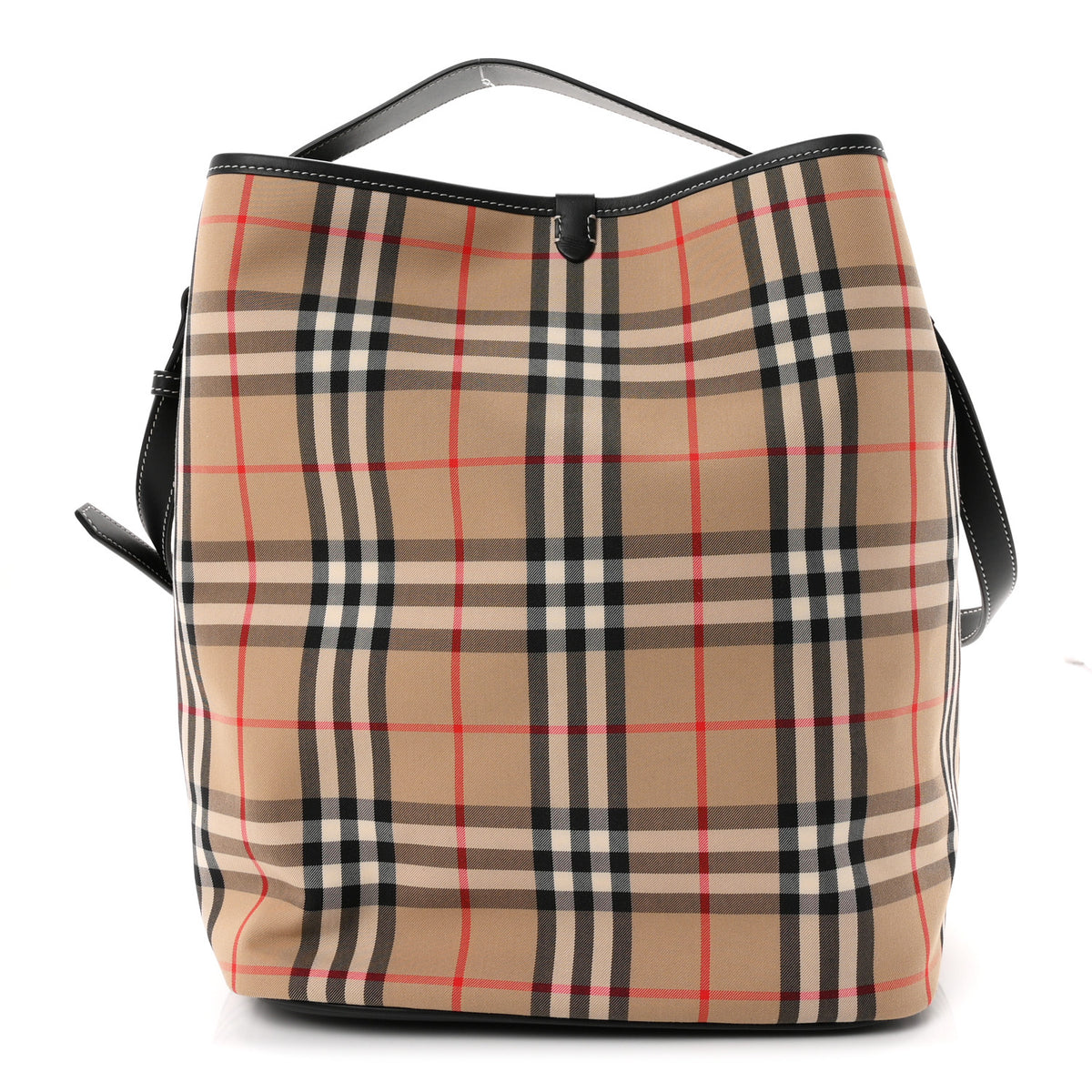Vintage Check Calfskin Ashby Bucket Bag Archive Beige