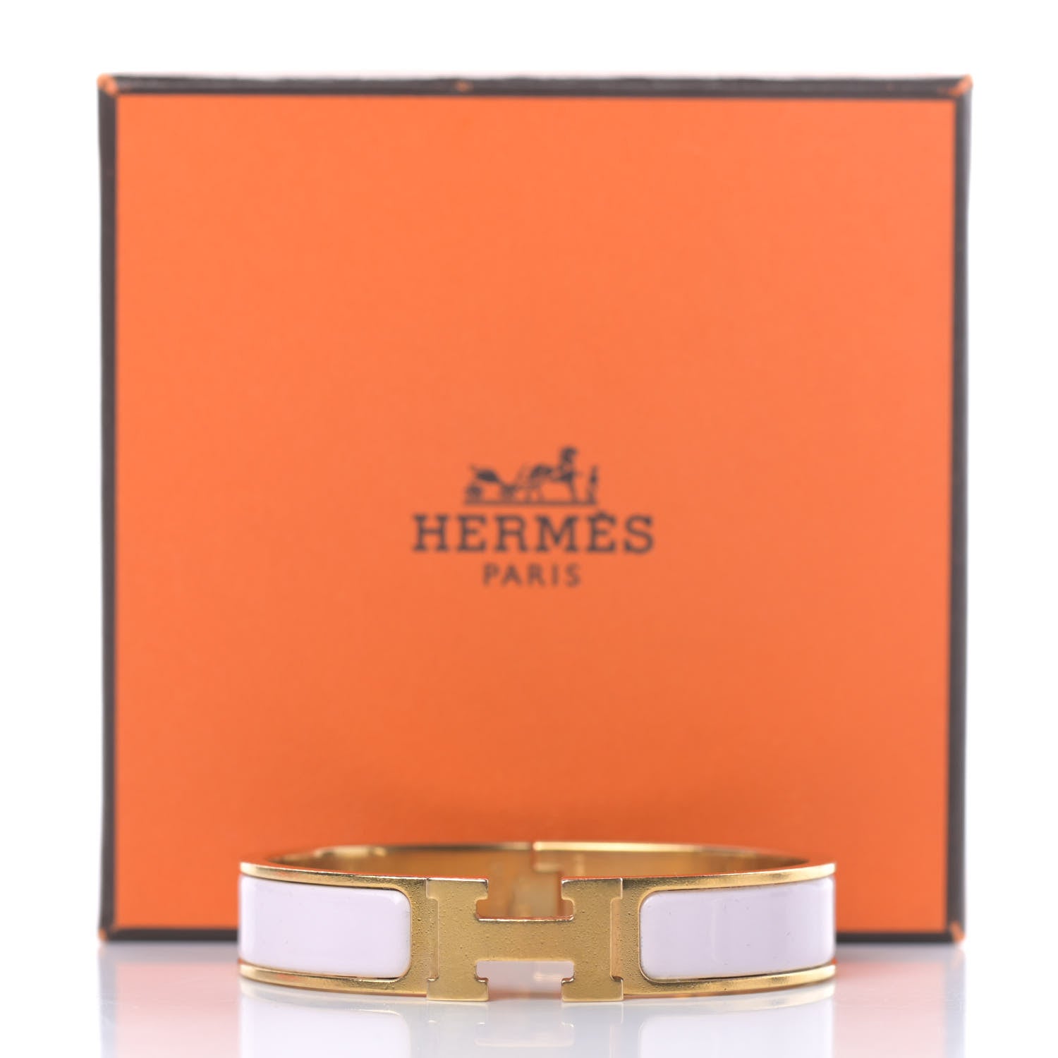 Hermes Enamel Narrow Clic Clac H Bracelet PM Rose Dragee 6 of 6