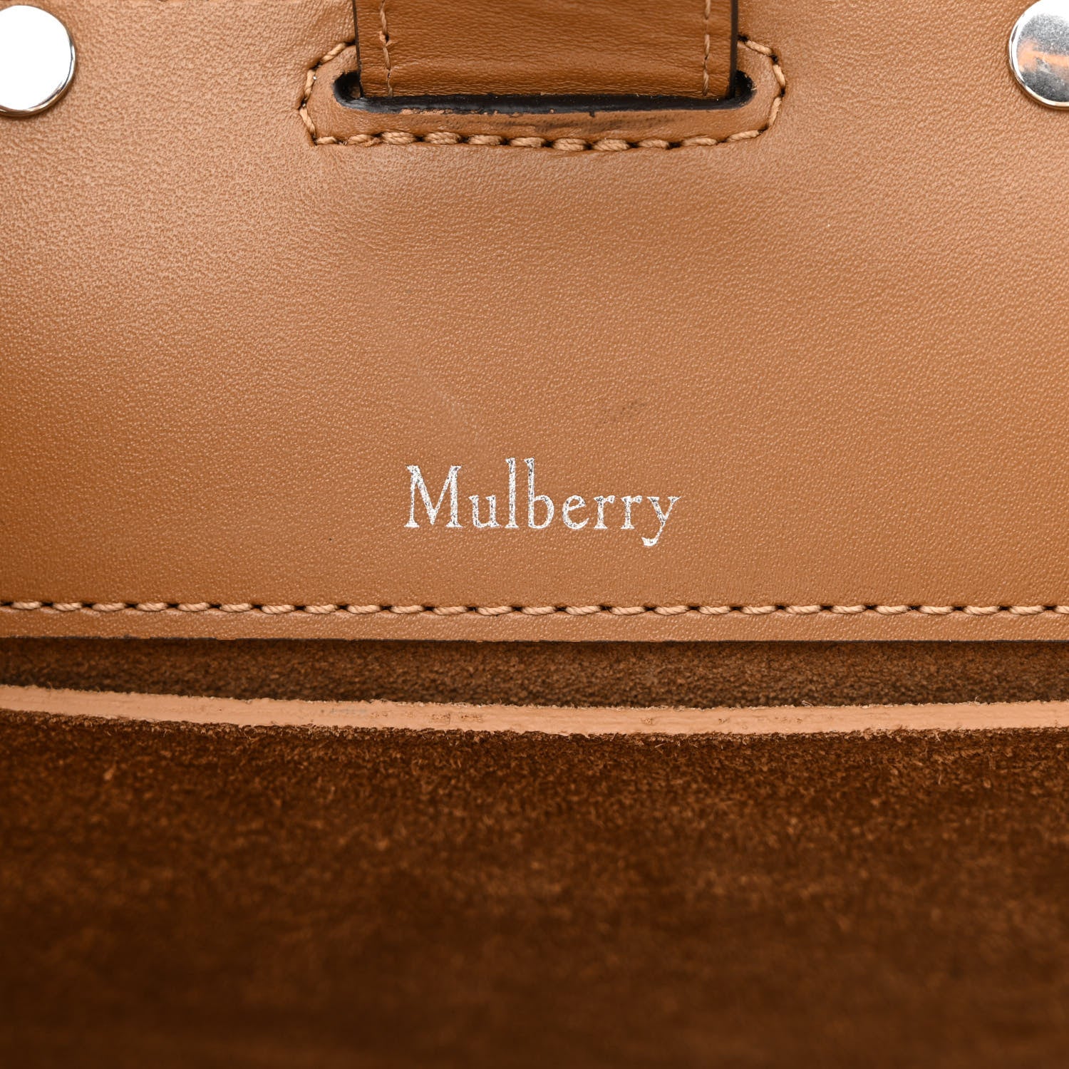 Mulberry Smooth Calfskin Stud Iris Tote Teak 6 of 12