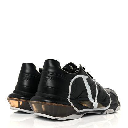 Valentino Garavani Calfskin VLOGO Mens Bounce Sneakers 39 Black 4 of 7