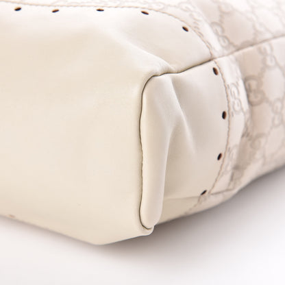 Gucci Guccissima Large Punch Top Handle Tote Off White 10 of 10