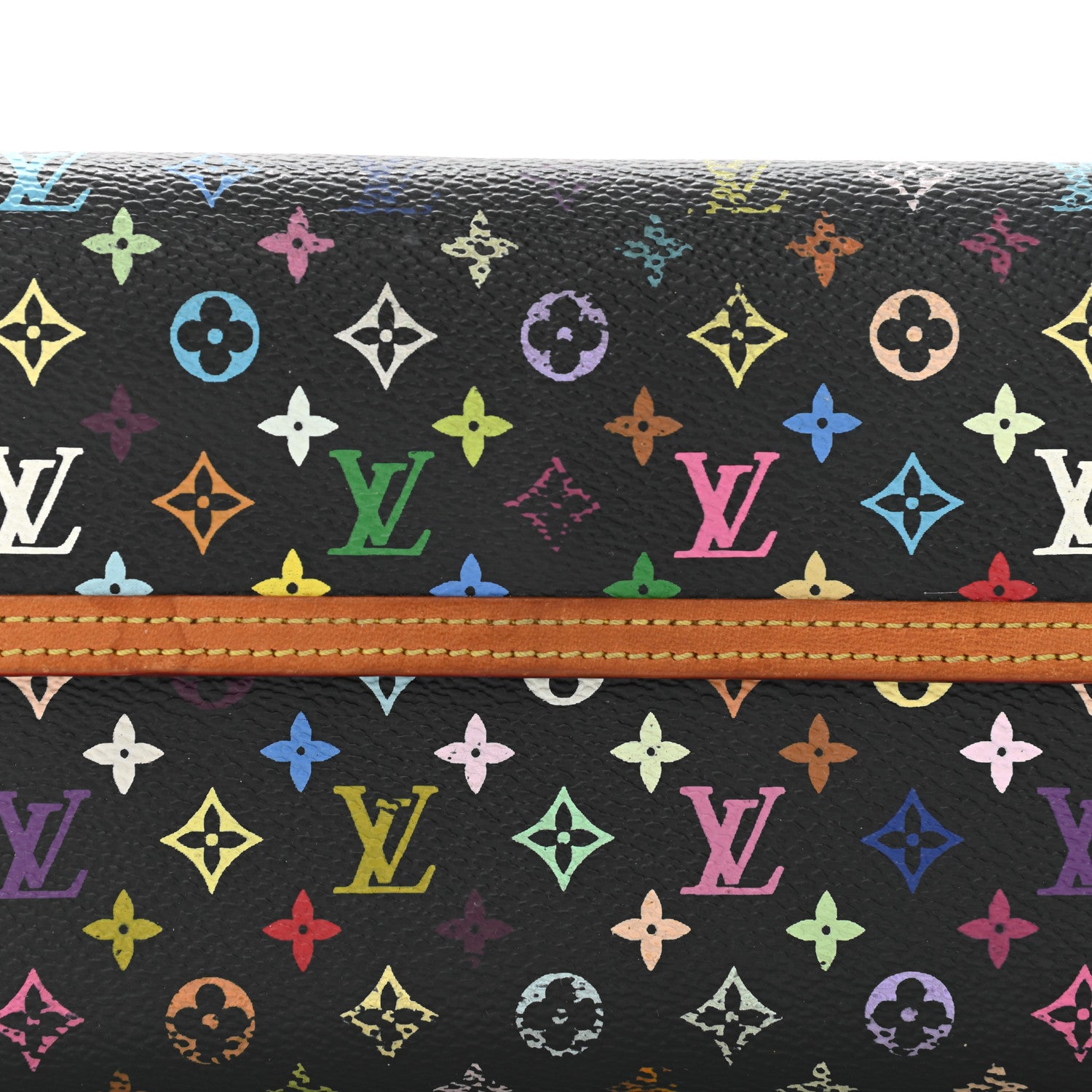 Louis Vuitton Monogram Multicolor Porte Tresor International Wallet Black 7 of 11