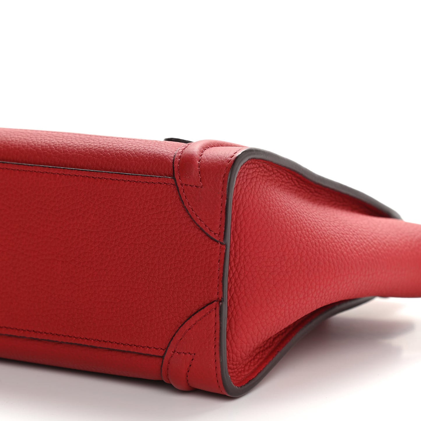 Drummed Calfskin Nano Luggage Red