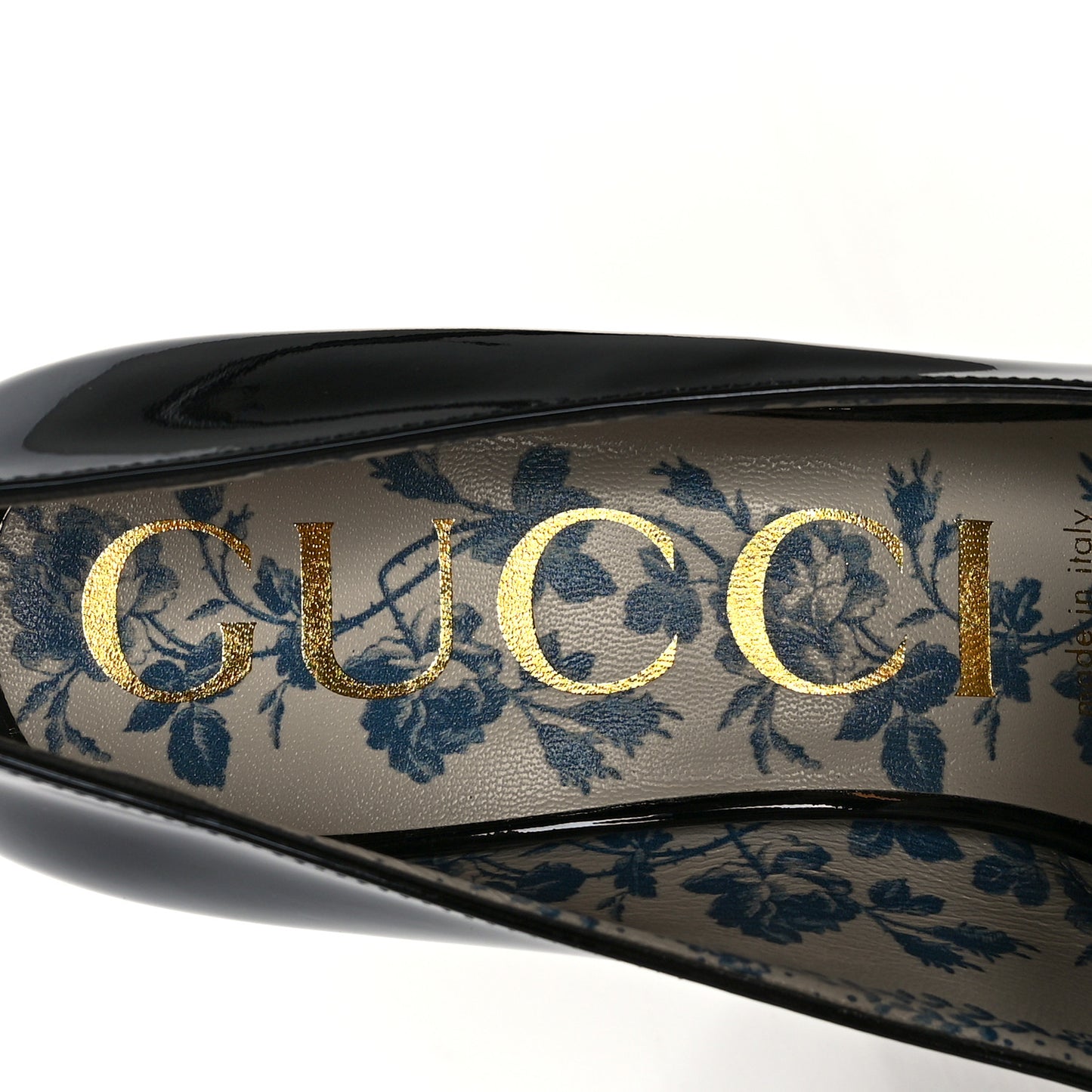 Vernice GG Victoire 55mm Loafer Pumps 38 Black
