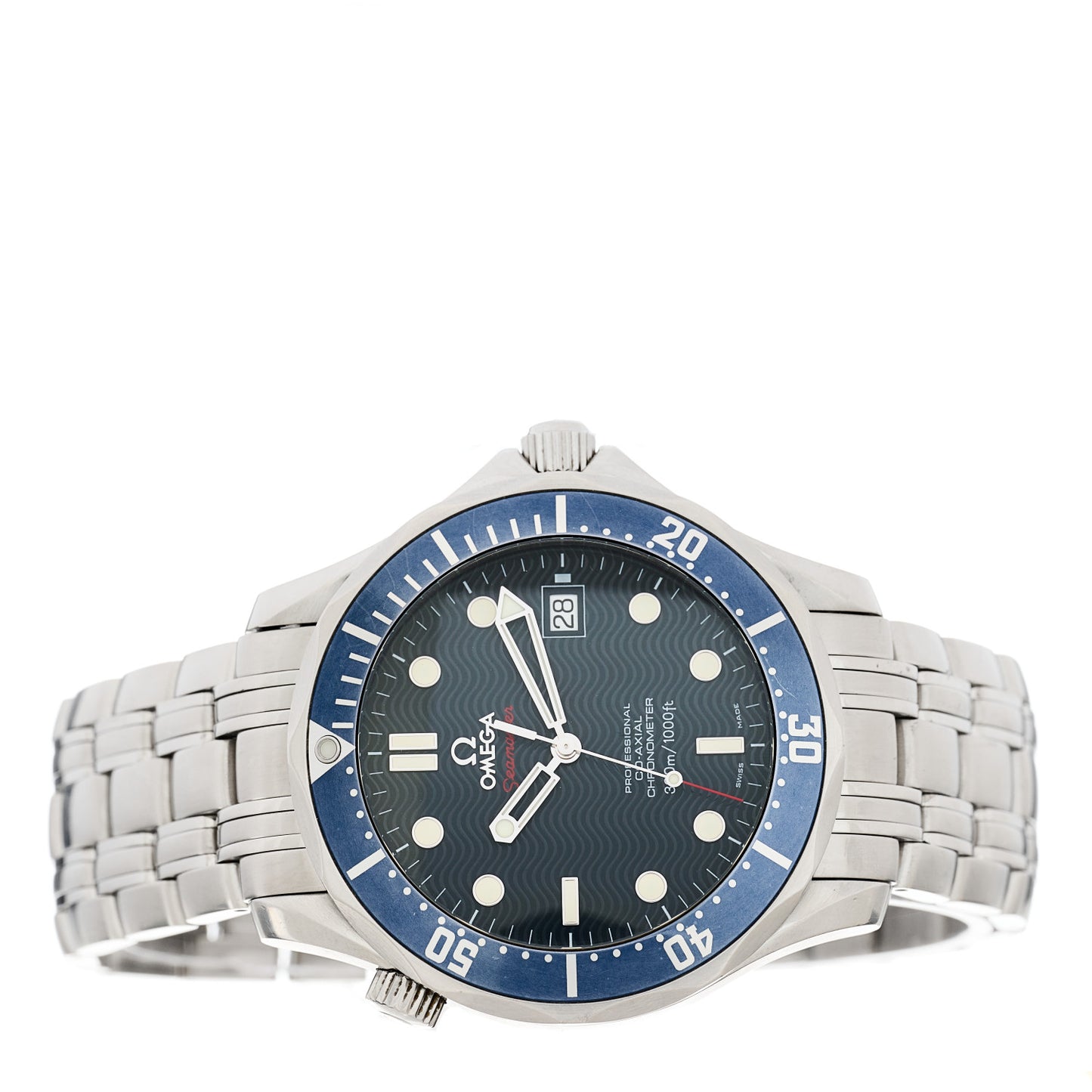 Stainless Steel 41mm Seamaster Diver 300M Co-Axial Automatic Watch Blue 2220.80.00