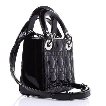 Christian Dior Patent Cannage Mini Lady Dior Black 3 of 11