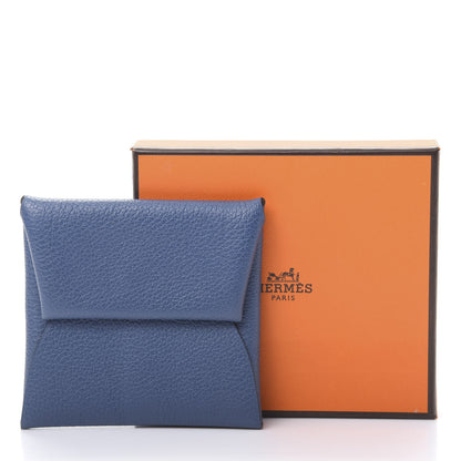 Hermes Evercolor Verso Bastia Coin Purse Bleu Agate Jaune D'Or 8 of 8