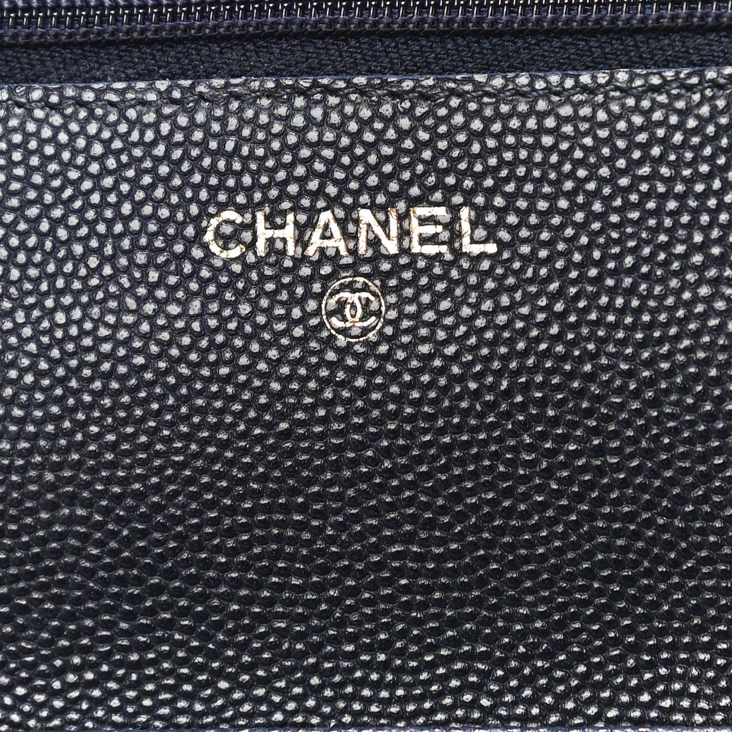 Chanel Caviar Quilted Wallet On Chain WOC Navy Blue 6 of 12