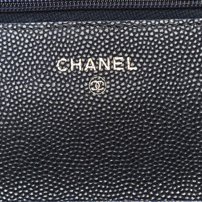 Chanel Caviar Quilted Wallet On Chain WOC Navy Blue 6 of 12