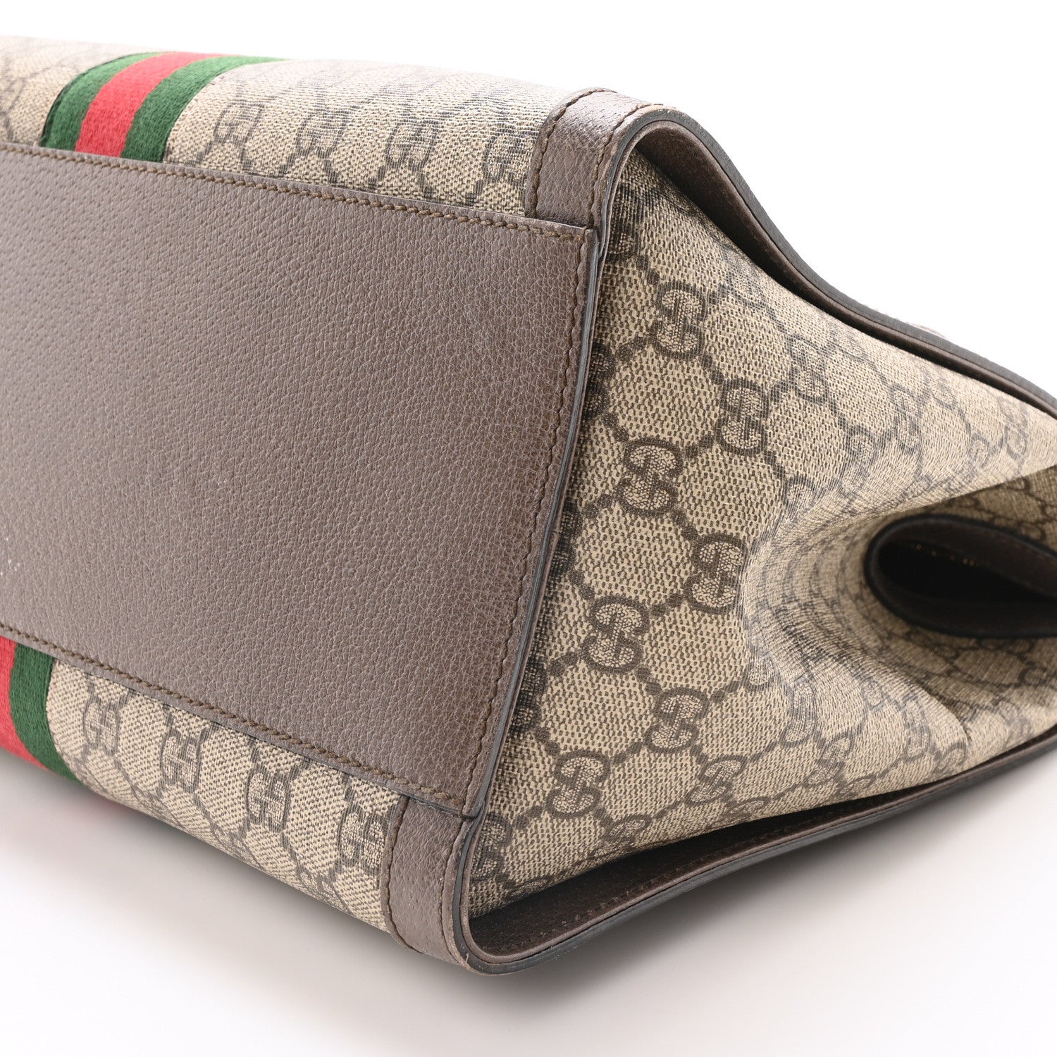 Gucci GG Supreme Monogram Web Medium Ophidia Tote Bag Brown 10 of 10