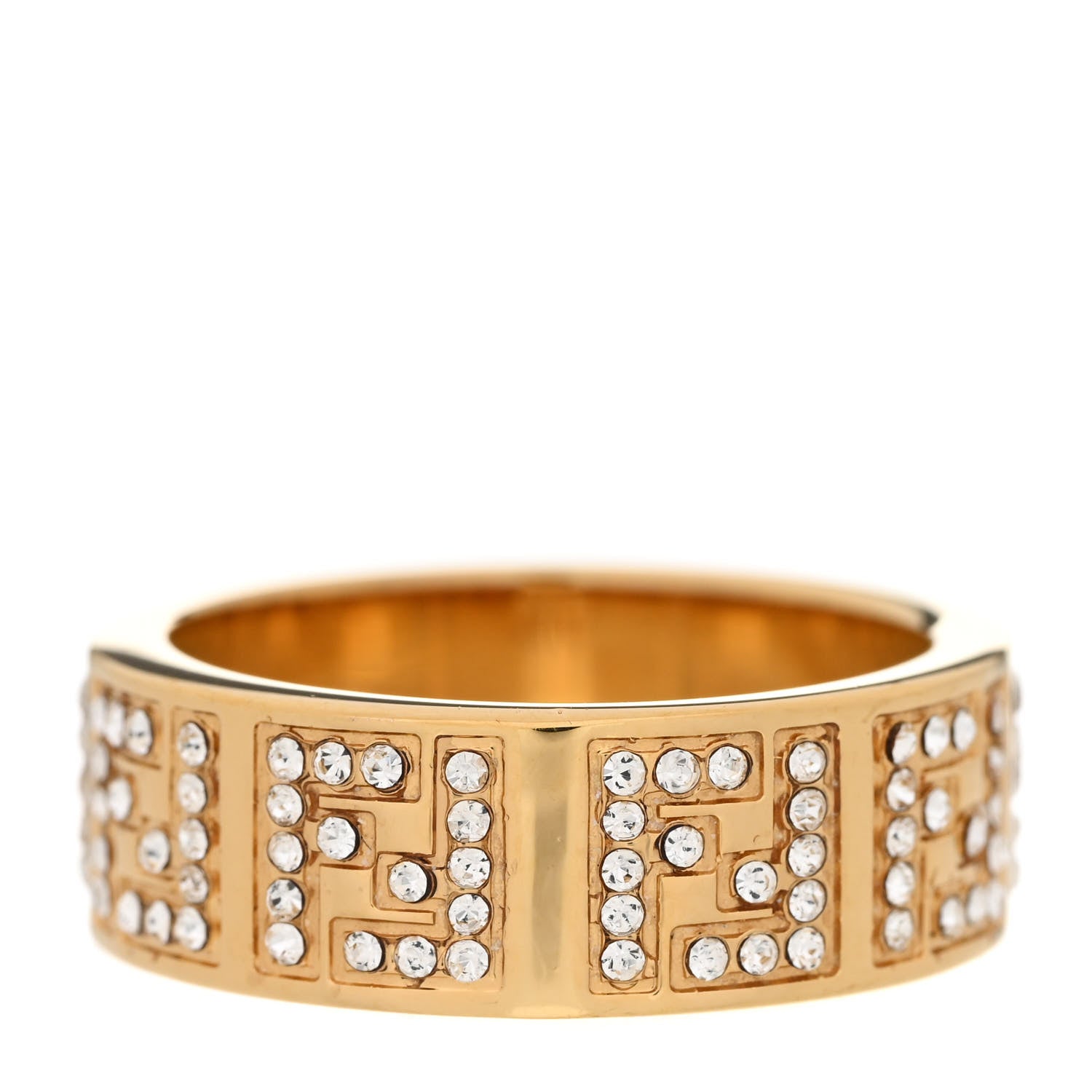 Fendi Metal Crystal Forever Fendi Ring M 54/7 Gold 4 of 7