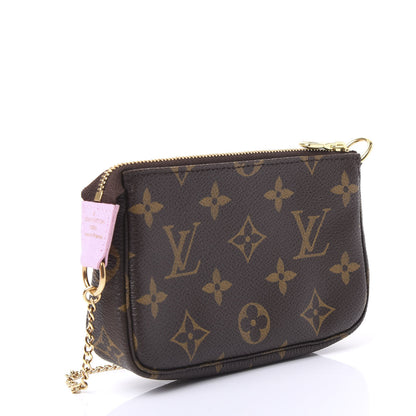 Louis Vuitton Monogram 2016 Christmas Animation Mini Pochette Accessories Rose Ballerine 2 of 10