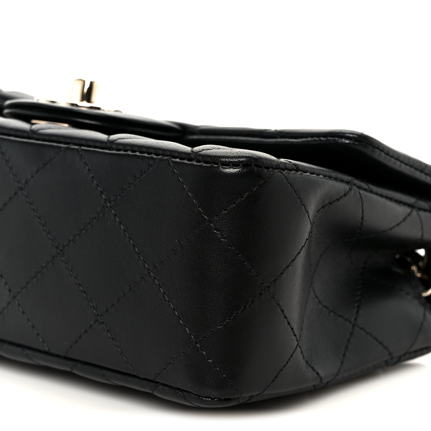 Chanel Lambskin Quilted Mini Rectangular Flap Black 11 of 12