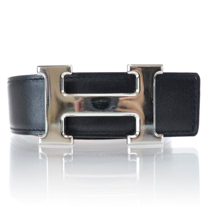 Hermes Leather Reversible Constance H Belt 80 Black and Orange 1 of 6