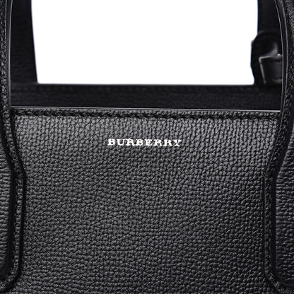 Burberry Derby Calfskin House Check Medium Banner Tote Black 10 of 10