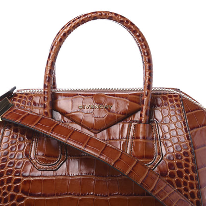 Givenchy Calfskin Crocodile Embossed Small Antigona Cognac 11 of 11