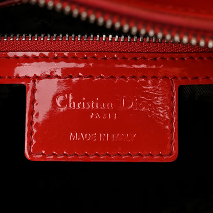 Christian Dior Patent Cannage Large Lady Dior Red 6 of 18