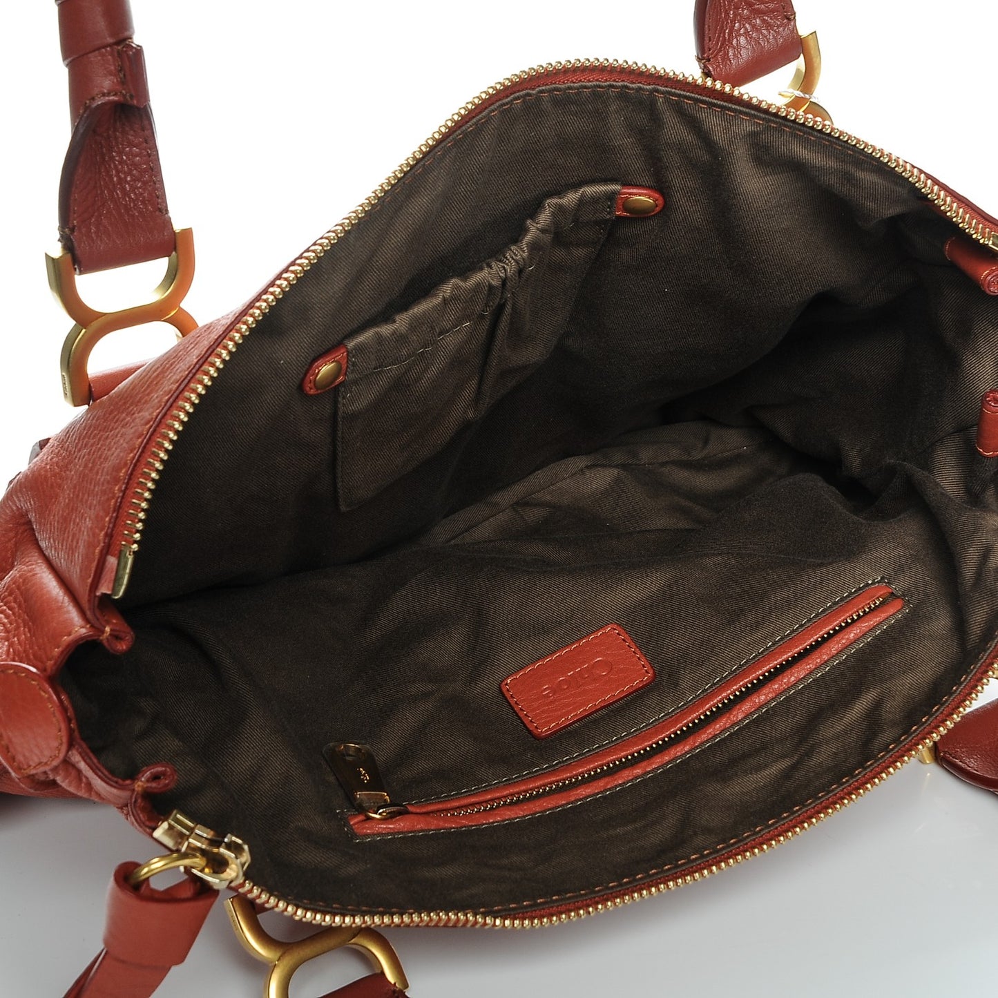 Calfskin Large Marcie Satchel Maple Leaf