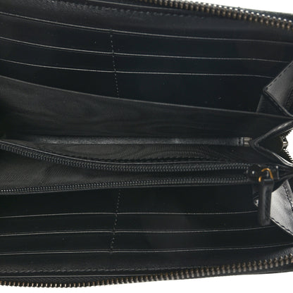 Gucci Calfskin Matelasse GG Marmont Zip Around Wallet Black 5 of 7