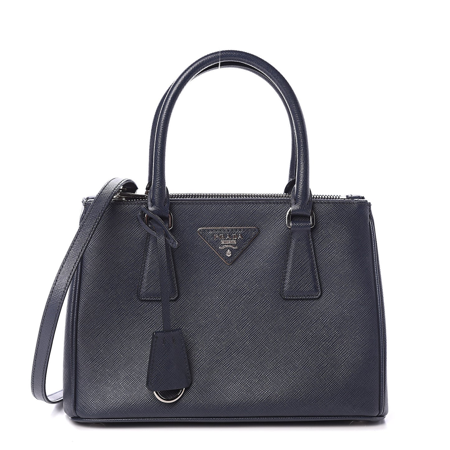 Saffiano Mini Galleria Double Zip Tote Baltico