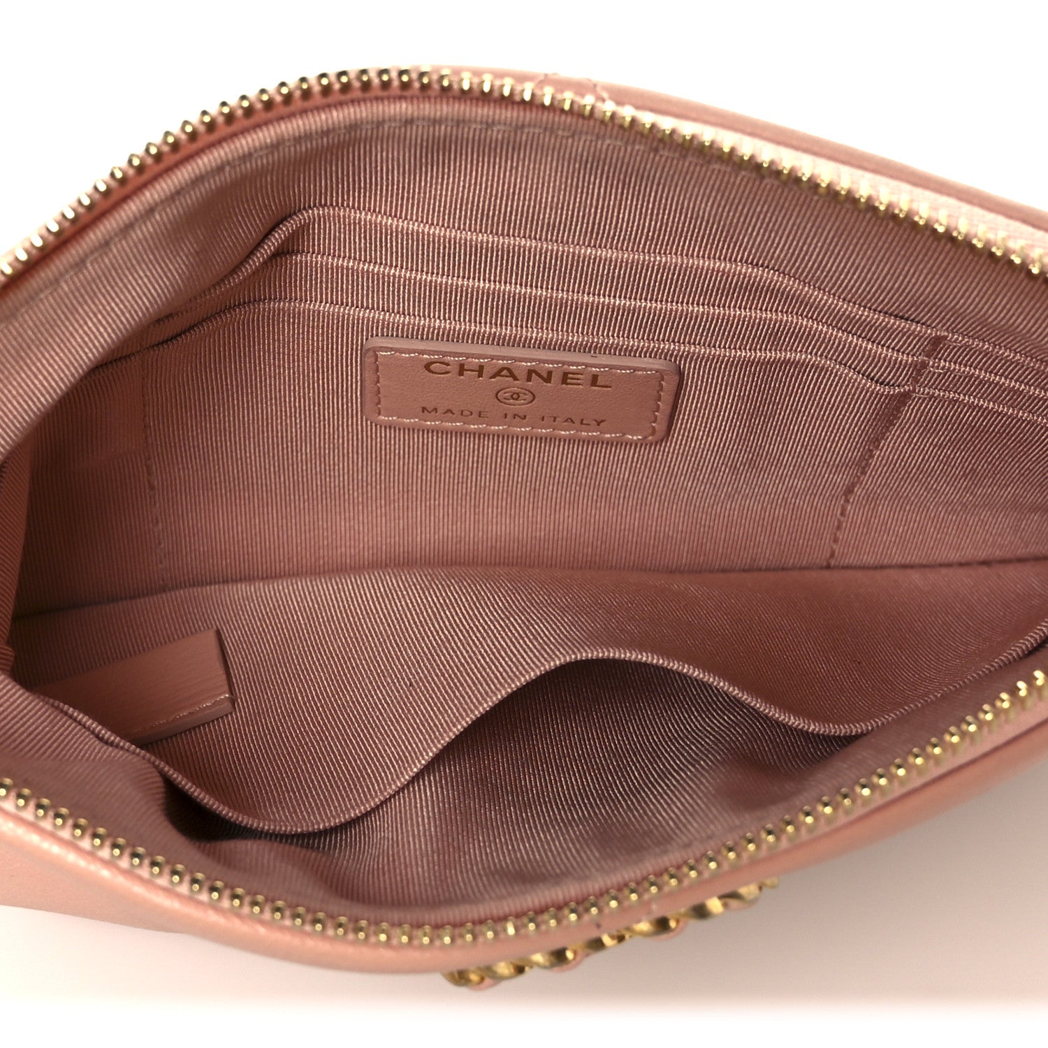 Chanel Shiny Goatskin Quilted Small Chanel 19 Pouch Pink 5 of 8