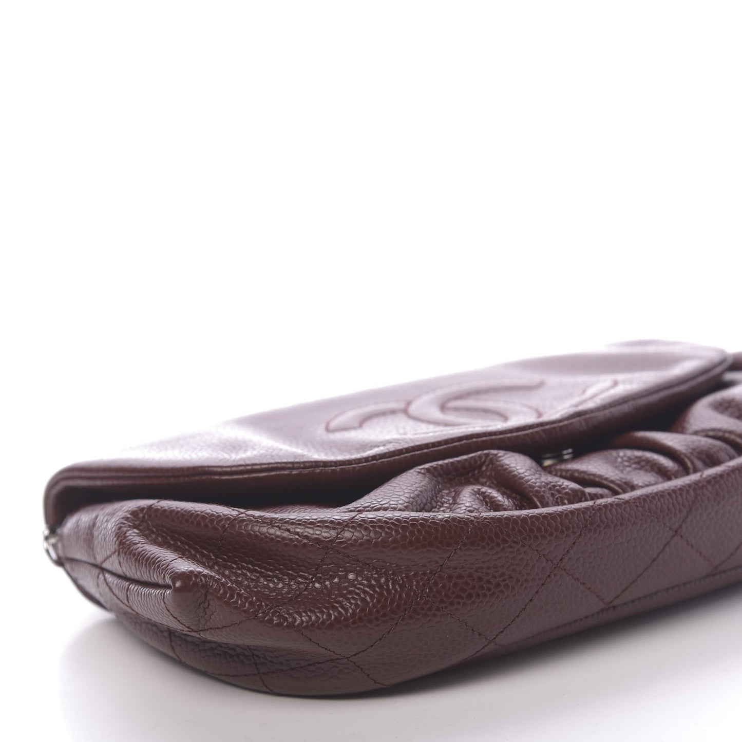 Caviar Half Moon Wallet On Chain WOC Bordeaux