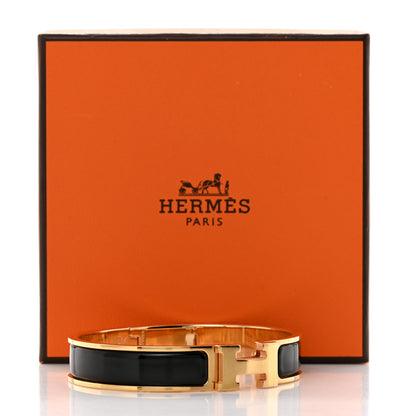 Hermes Enamel Narrow Clic Clac H Bracelet GM Black 5 of 5