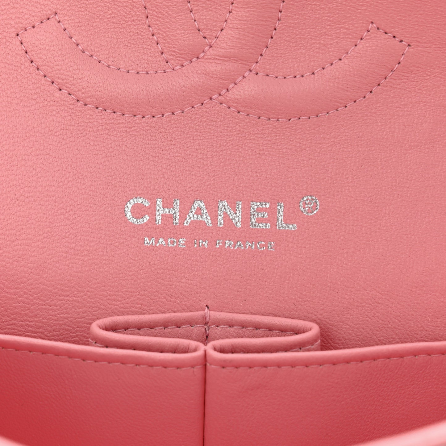 Caviar Quilted Medium Double Flap Pink